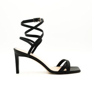 Italian Handmade Lace Up Dress Heels Squared Toe